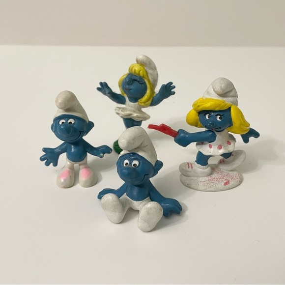 Other - Lot of 4 Smurf Smurfette Figures Toys Ballerina